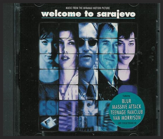 Front cover of the Welcome To Sarajevo soundtrack which featured Wire as an instrumental version titled “End Titles”.