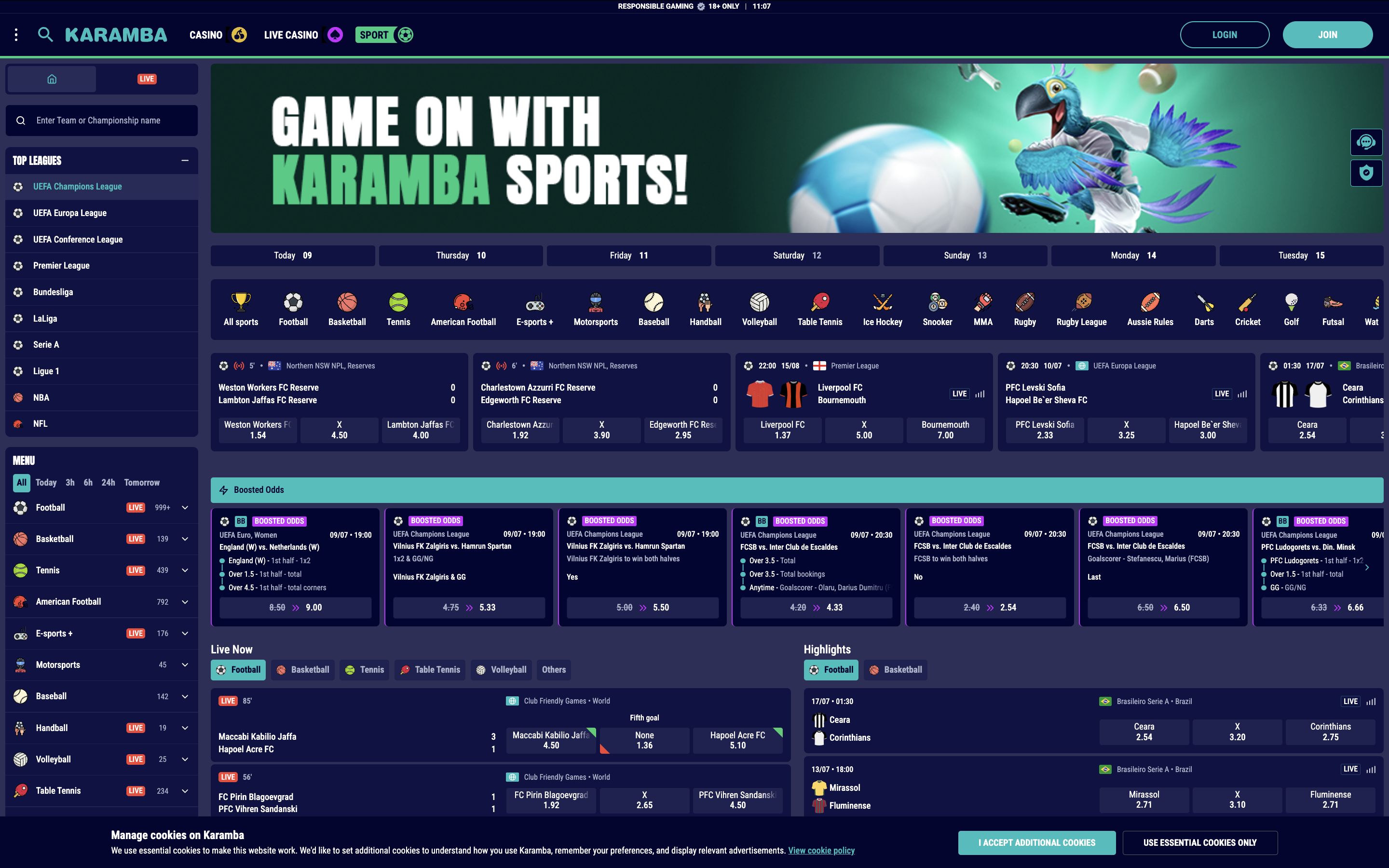 Karamba Sportsbook Banner