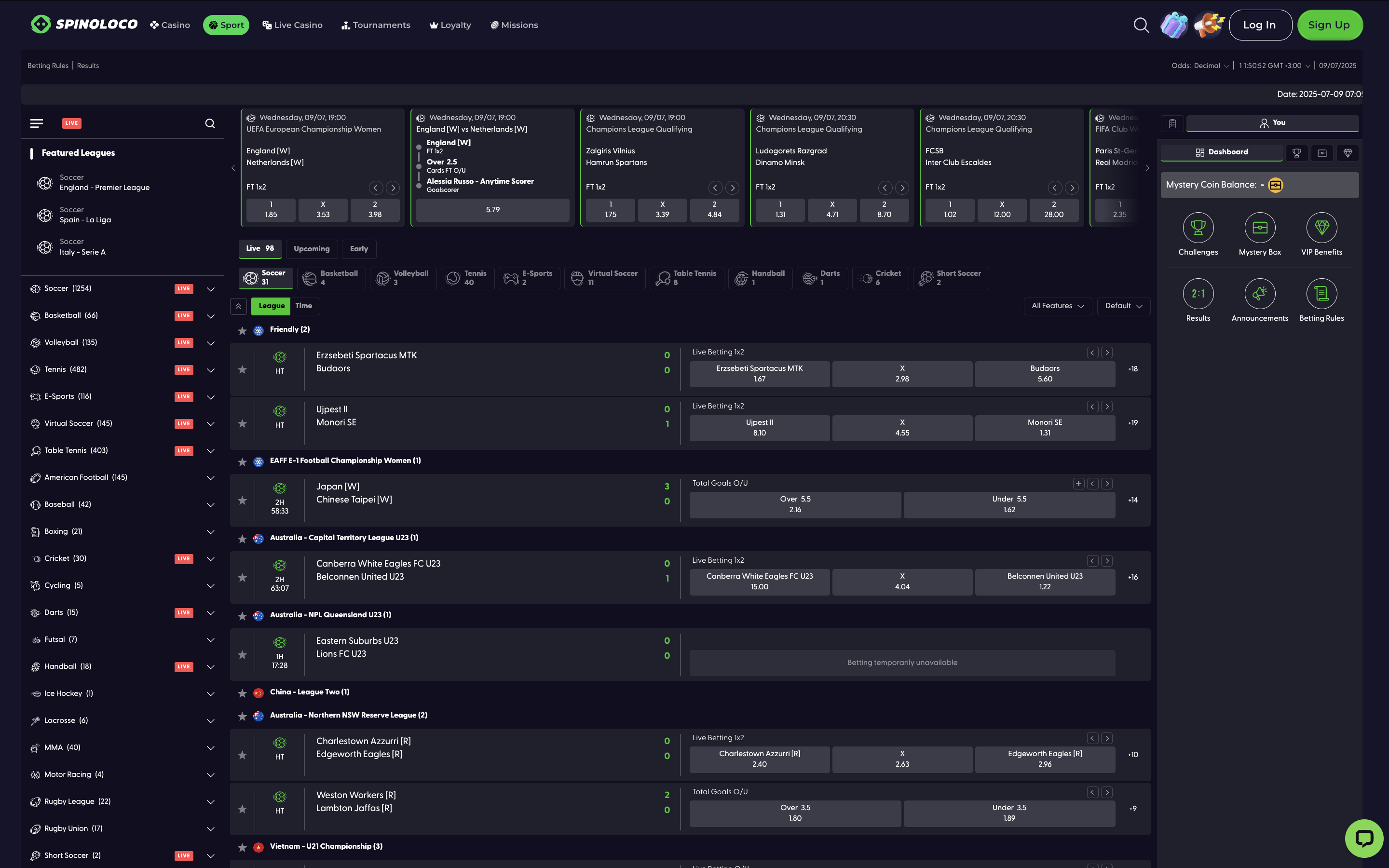 Spinoloco Sportsbook Banner