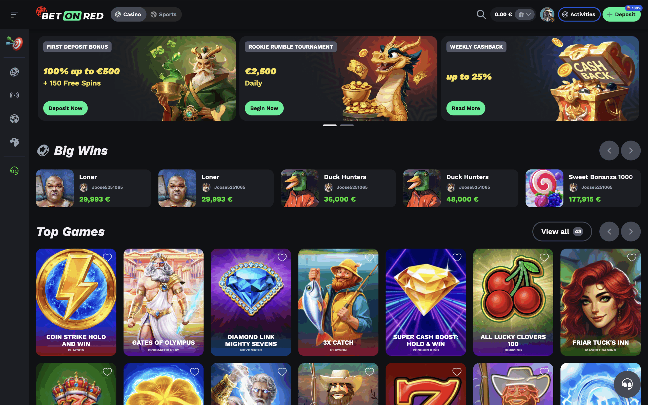 BetOnRed Casino Banner