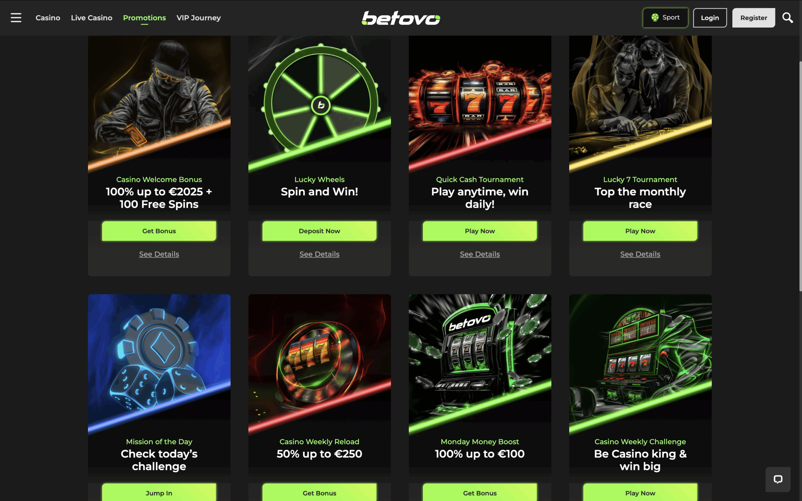 Betovo Casino Promotions Banner