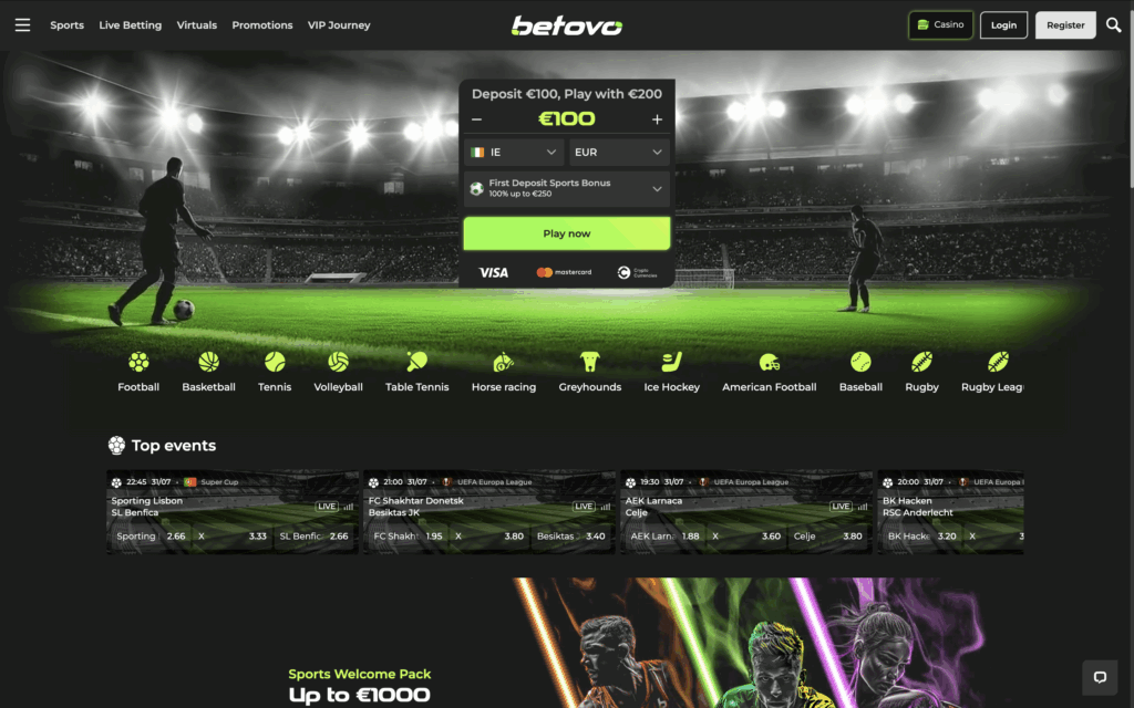 Betovo Sportsbook Banner
