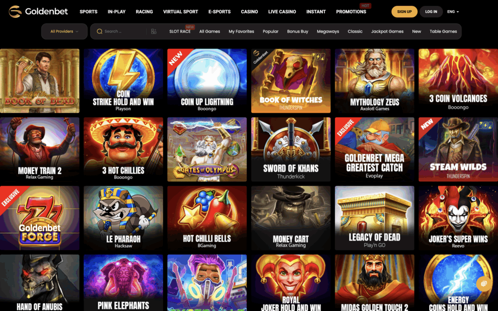 Goldenbet Casino Games Banner