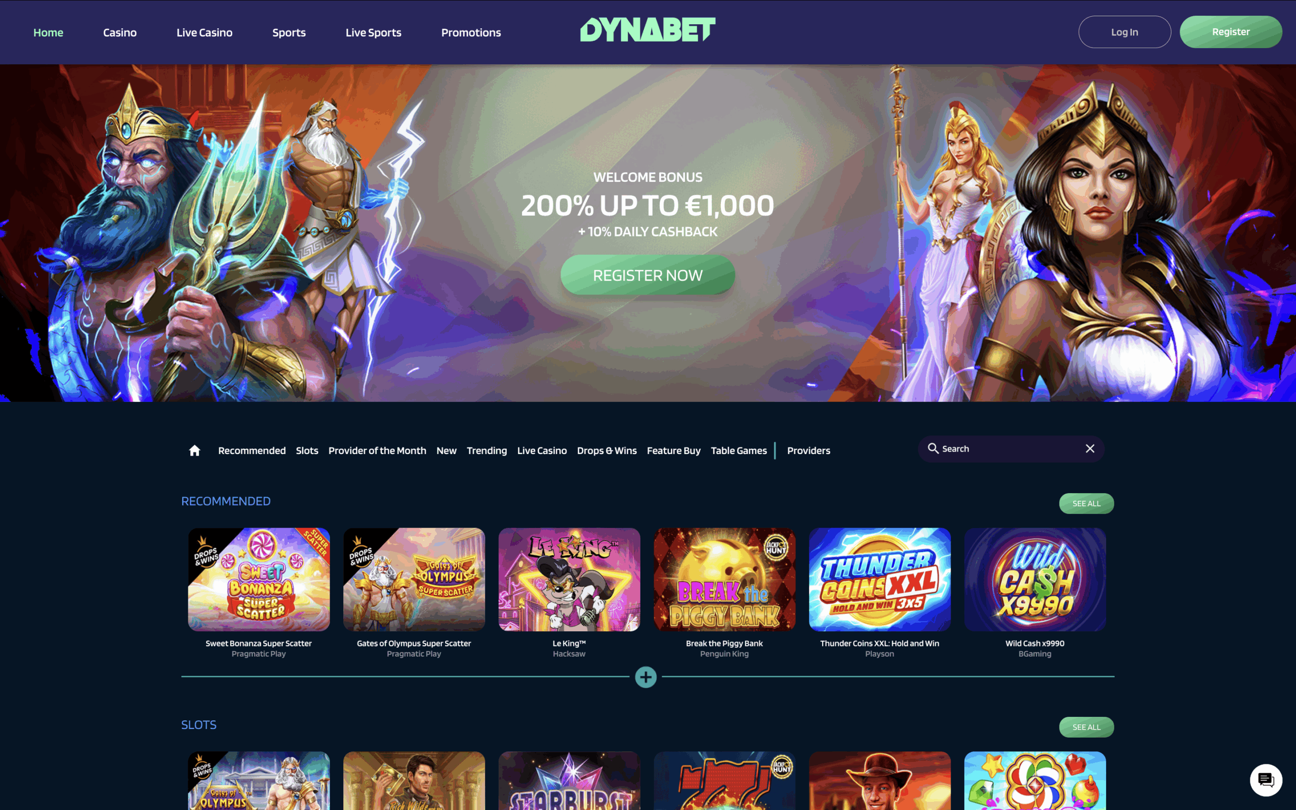 Dynabet Casino Banner
