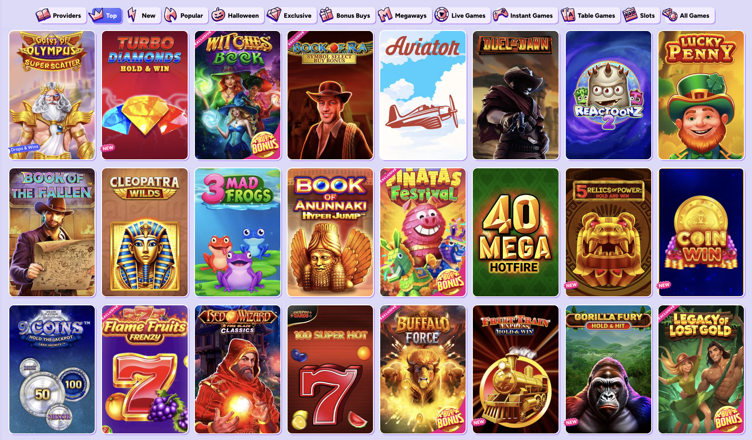 Spinbara Casino Games Banner