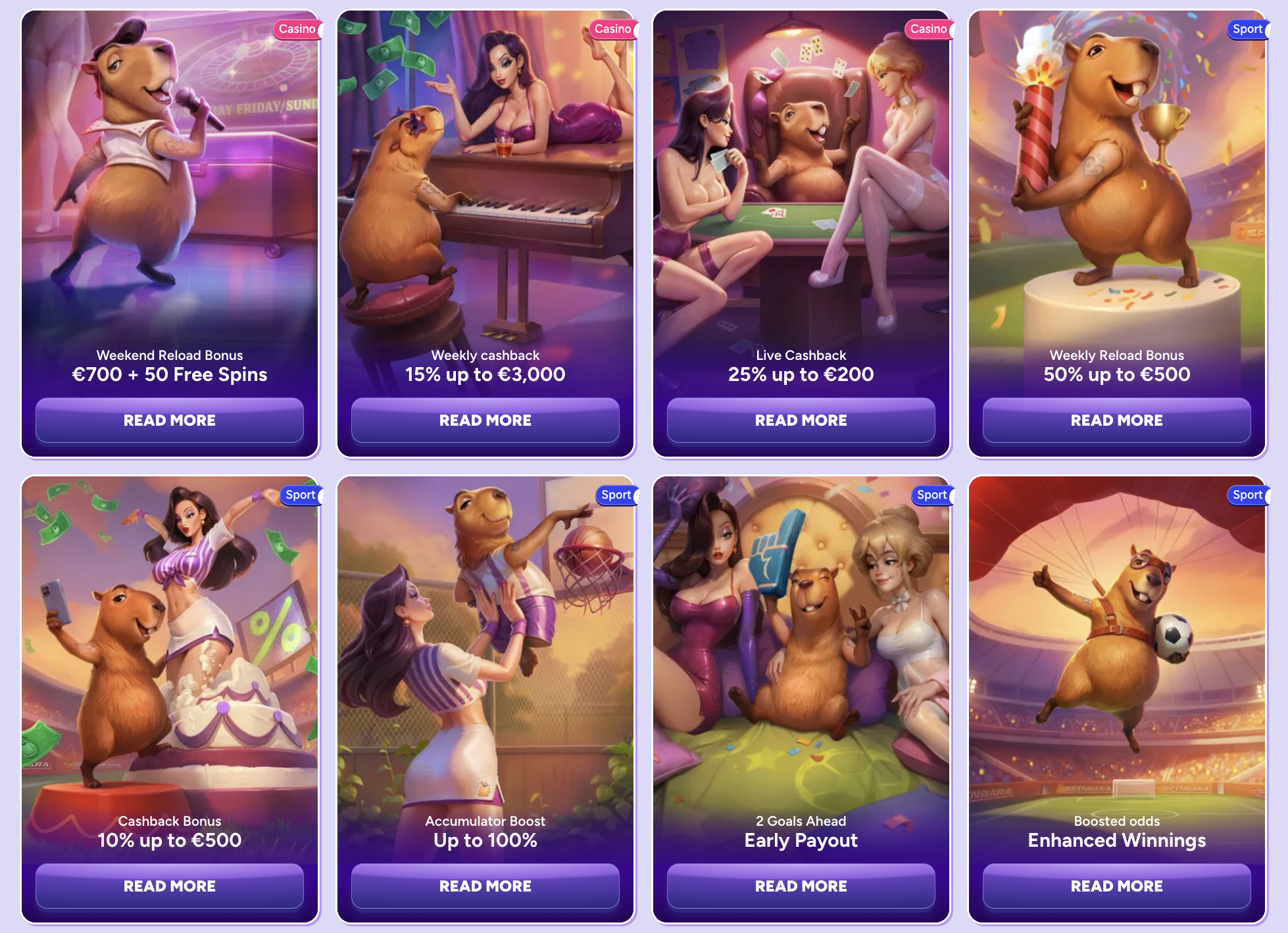 Spinbara Casino Bonuses Banner