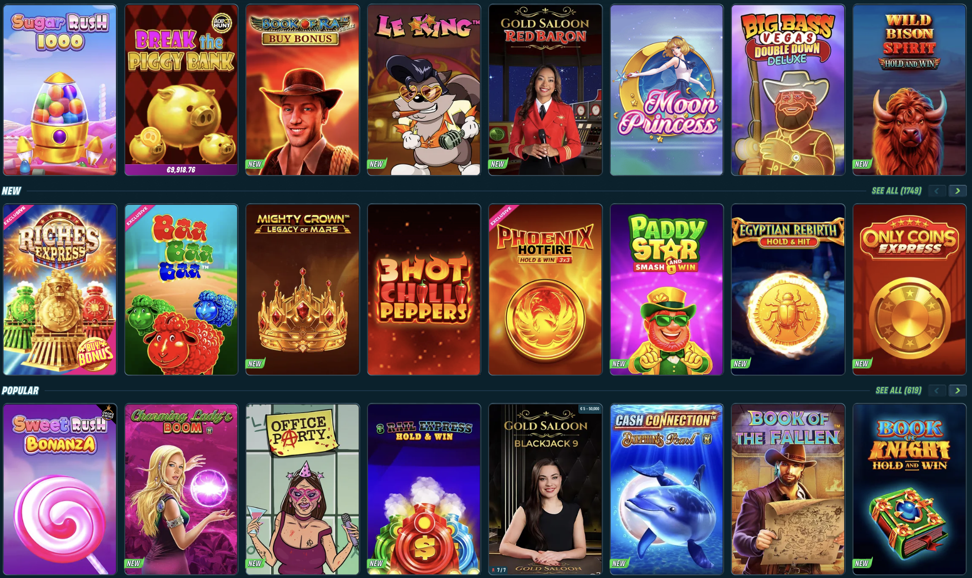 Caspero Casino Games Banner