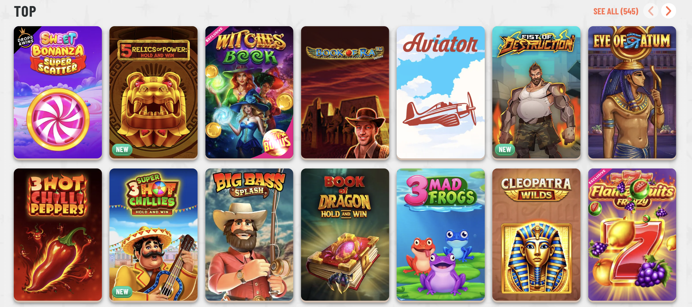 Wyns Casino Games Banner