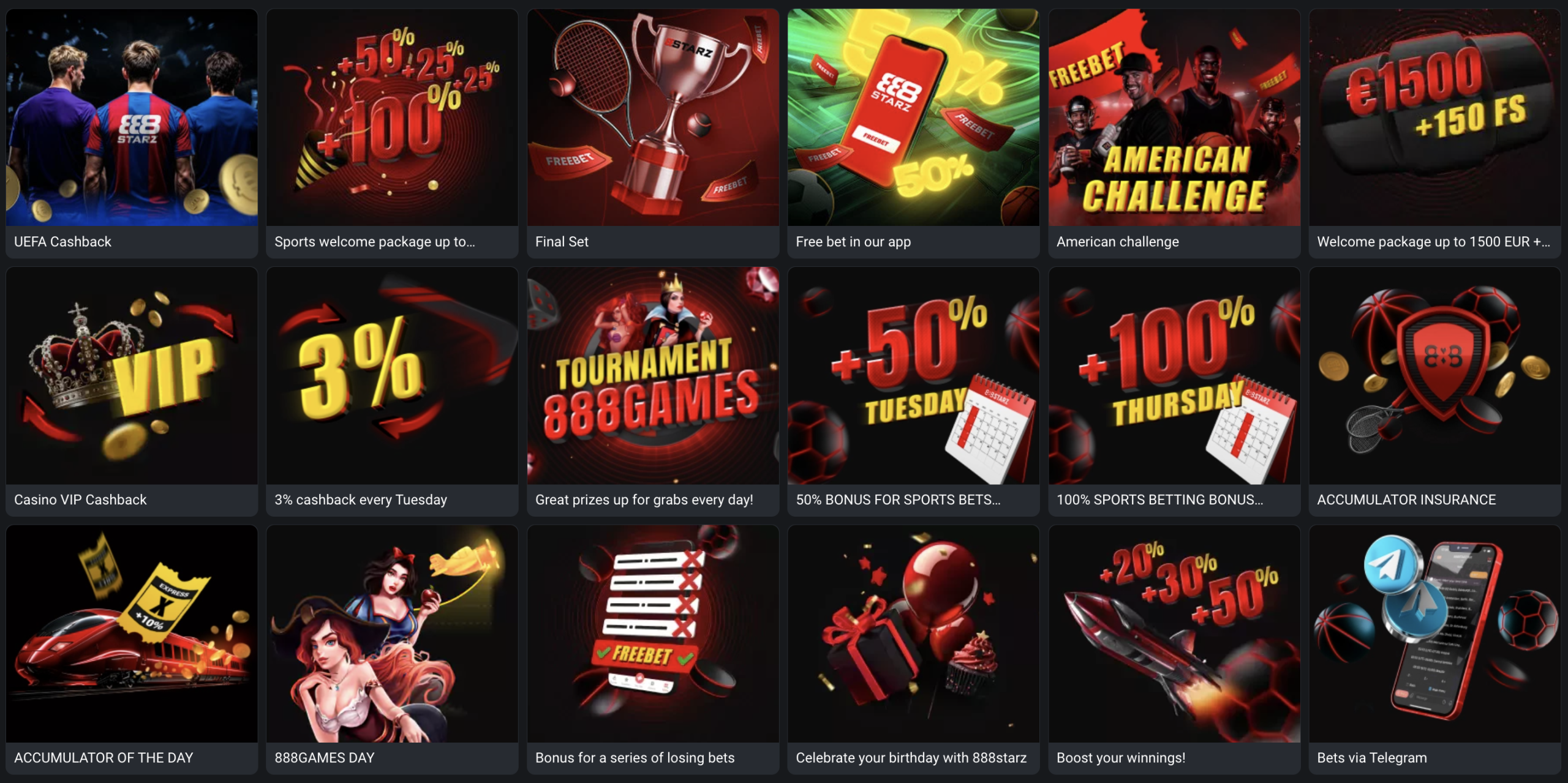 888Starz Casino Promotions Banner