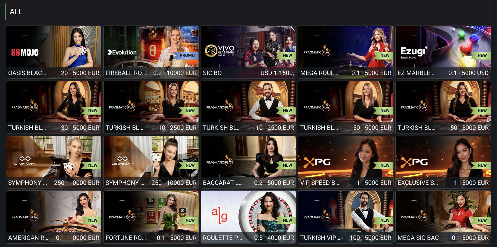 888Starz Casino Live Dealer Games Banner