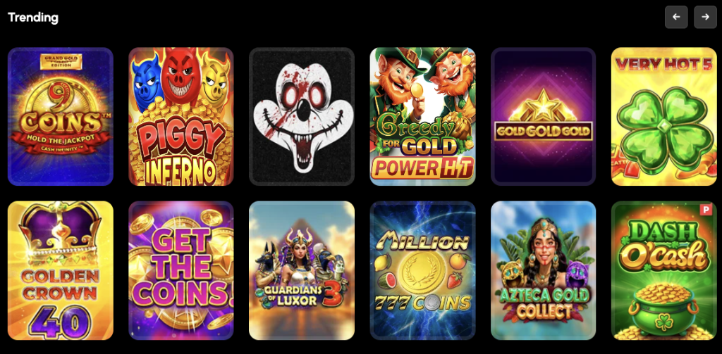 SpinGrande Casino Games Banner
