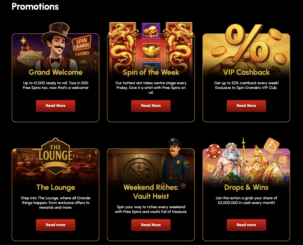 SpinGrande Casino Promotions Banner
